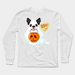 Boo the halloween dog Long Sleeve T-Shirt